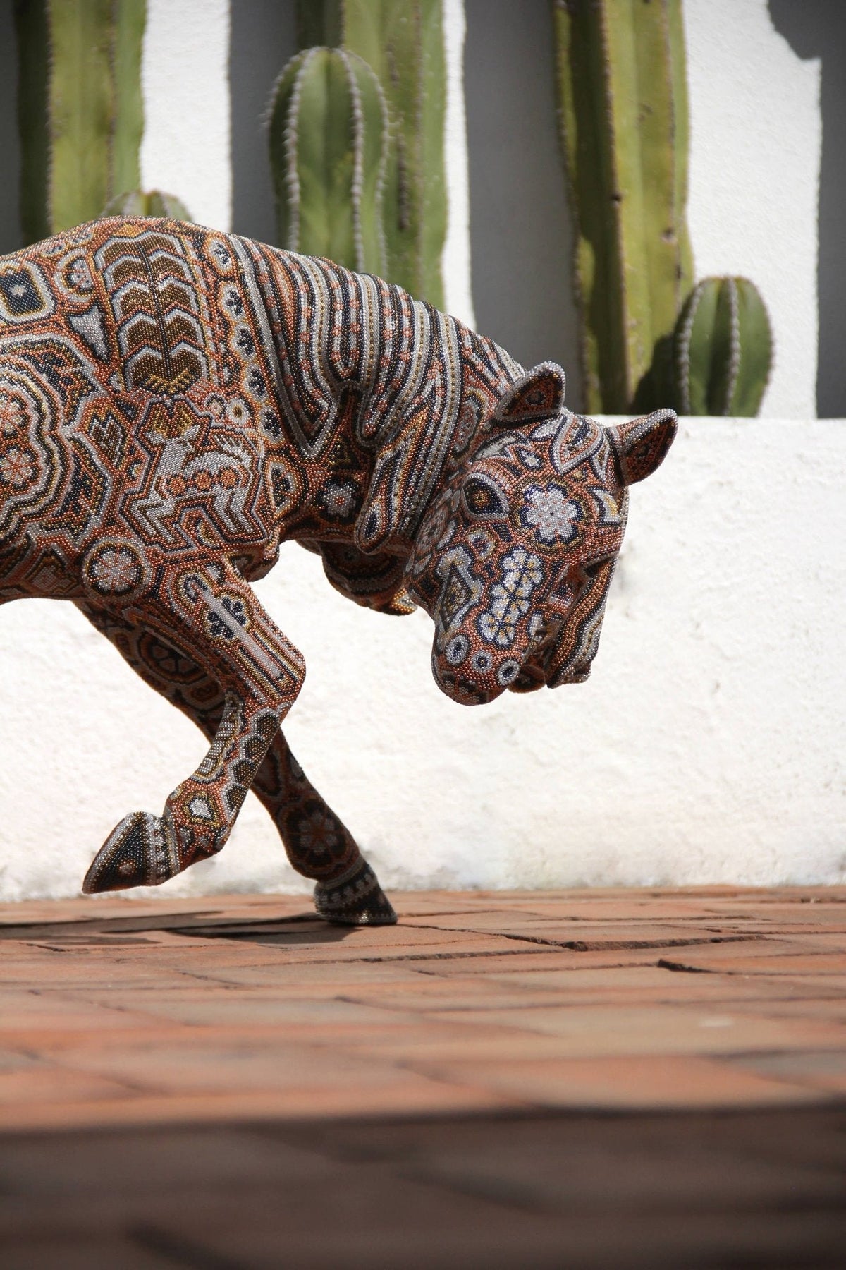 Escultura Arte Huichol - Caballo Cacahi - Arte Huichol - Marakame