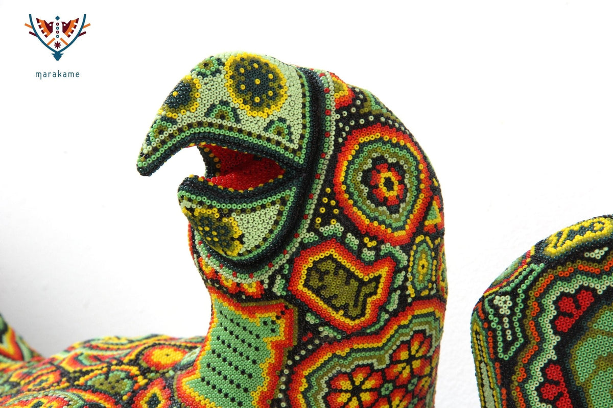 Escultura Arte Huichol - Guacamaya - Arte Huichol - Marakame