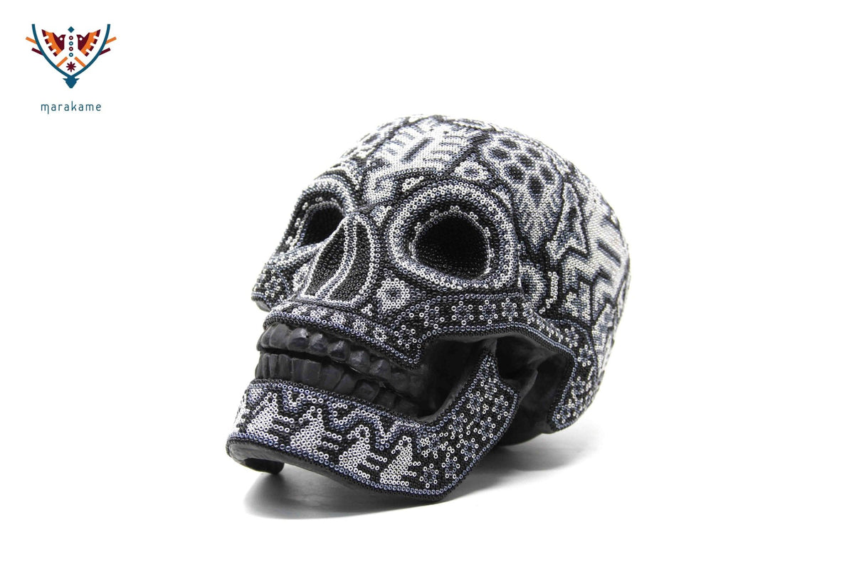 Calavera Huichol - Haramara II - Arte Huichol - Marakame